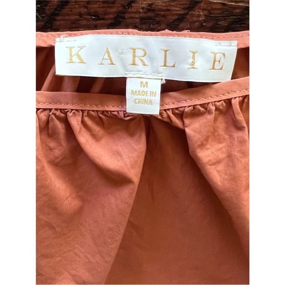 Salmon Karlie poplin square neckline size medium - Picture 11 of 14